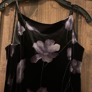 Black/Silver velvet long size L, fits like a med/large